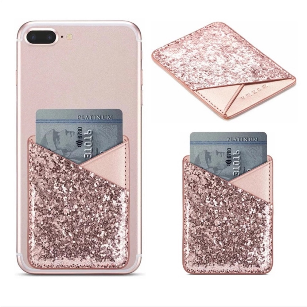 🎁Black, Gold, Rose Gold Phone card case